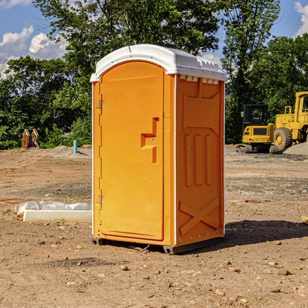 how often are the porta potties cleaned and serviced during a rental period in Crockett County